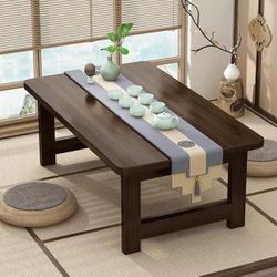Japanese Floor Table Bamboo Japanese Folding Coffee Table for Sitting on The Floor No Assembly Folding Coffee Table for Living Room Tatami Tea Room Di