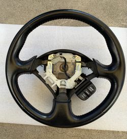 Acura Rsx Dc5 Type S / Base- Black Leather Steering Wheel-Red Stitching