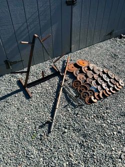 Gym Weight Tree, Barbell Weights and dumbbell bar