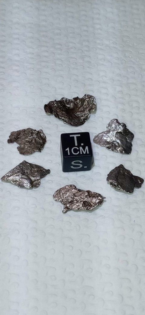Lot of 6 Campo del Cielo (Field of Heaven) Meteorites 5.7 grams total