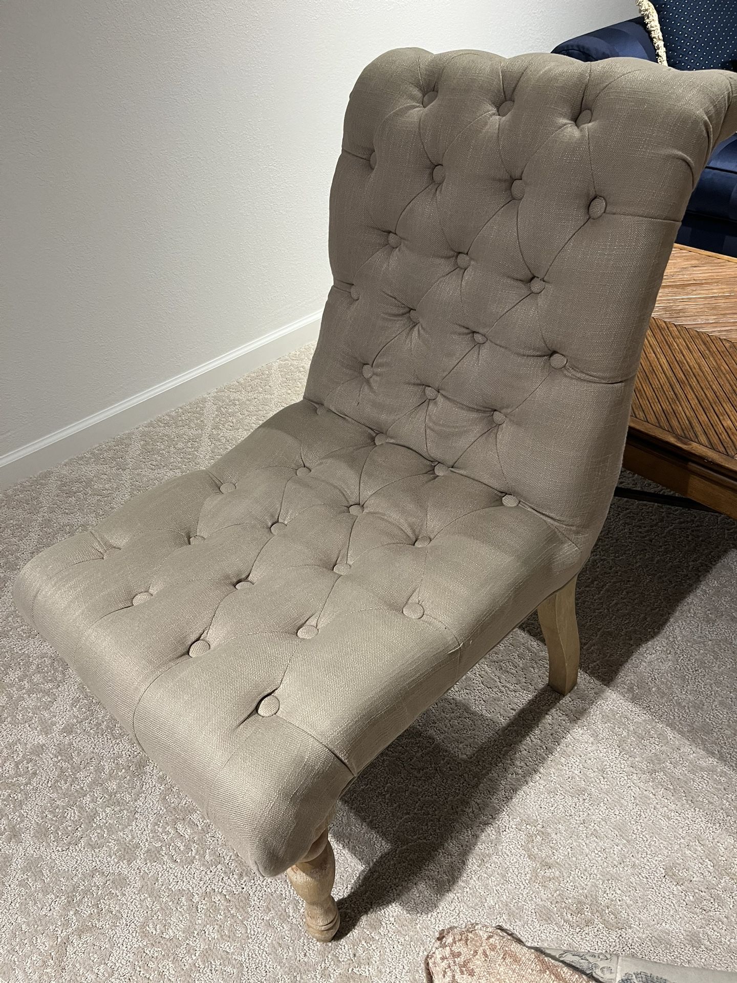 Fabric Chairs W. Wood Legs