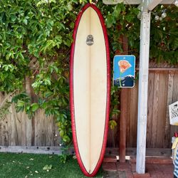 7’6 Tremble Midlength Surfboard Egg Fun Board (not G and S Hank Warner Channel Islands Ci Mid longboard Sunday)