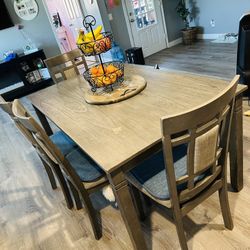 Grey Dinner Table 4 Chairs And A Bench 