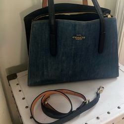 Coach Charlie Denim Tote Bag 