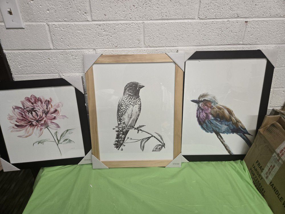 Paintings Of Flower And  Birds