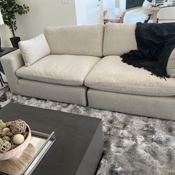 Super Plush 102” Feather Cloud Sectional Sofa Couch