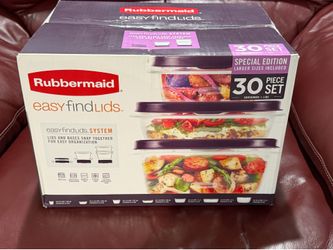 New Rubbermaid Easy Find Lids 30-Piece Food Storage Set (Sealed)