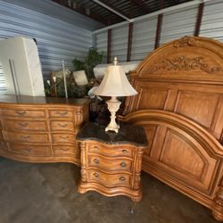 Marble Top Designer Queen Bedroom Set 