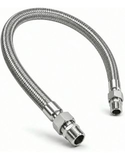 3/4  NPT Male x 20  Air Compressor Jumper Hose, 870 PSI Flexible Stainless Steel