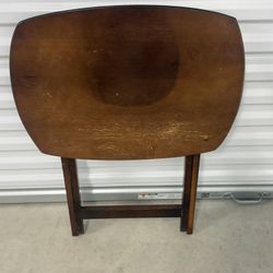 Wood Folding TV Tray Table Snack Table