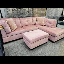 New Sectional + Ottoman 