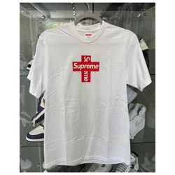 SUPREME CROSS BOX LOGO TEE FW20 WHITE - SMALL