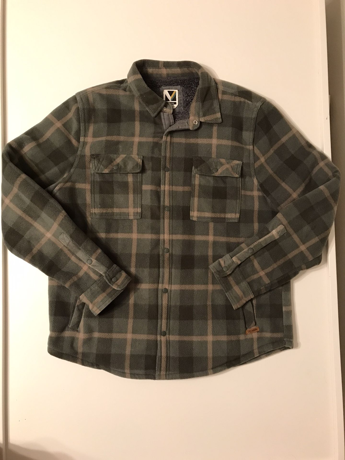 Voyager Men's Polar Fleece Shirt Jacket — Size Medium