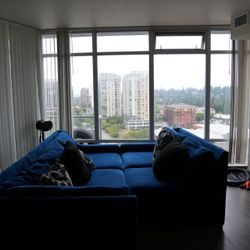 🔥 LUXURY CUSTOM COUCH – ROYAL BLUE – $10,000 VALUE FOR $3,000 (URGENT) 🔥