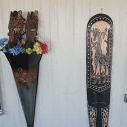 Art  African. Flowers zebra.$ 10 All three