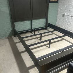 Queen Bed Frame & Headboard & USB Charger port