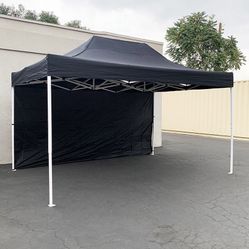 BRAND NEW $170 Heavy-Duty Canopy 10x15 FT with (1) Sidewall, Ez Popup Outdoor Party Tent (2 colors) 