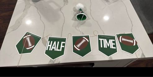 Half Time Banner and Hat