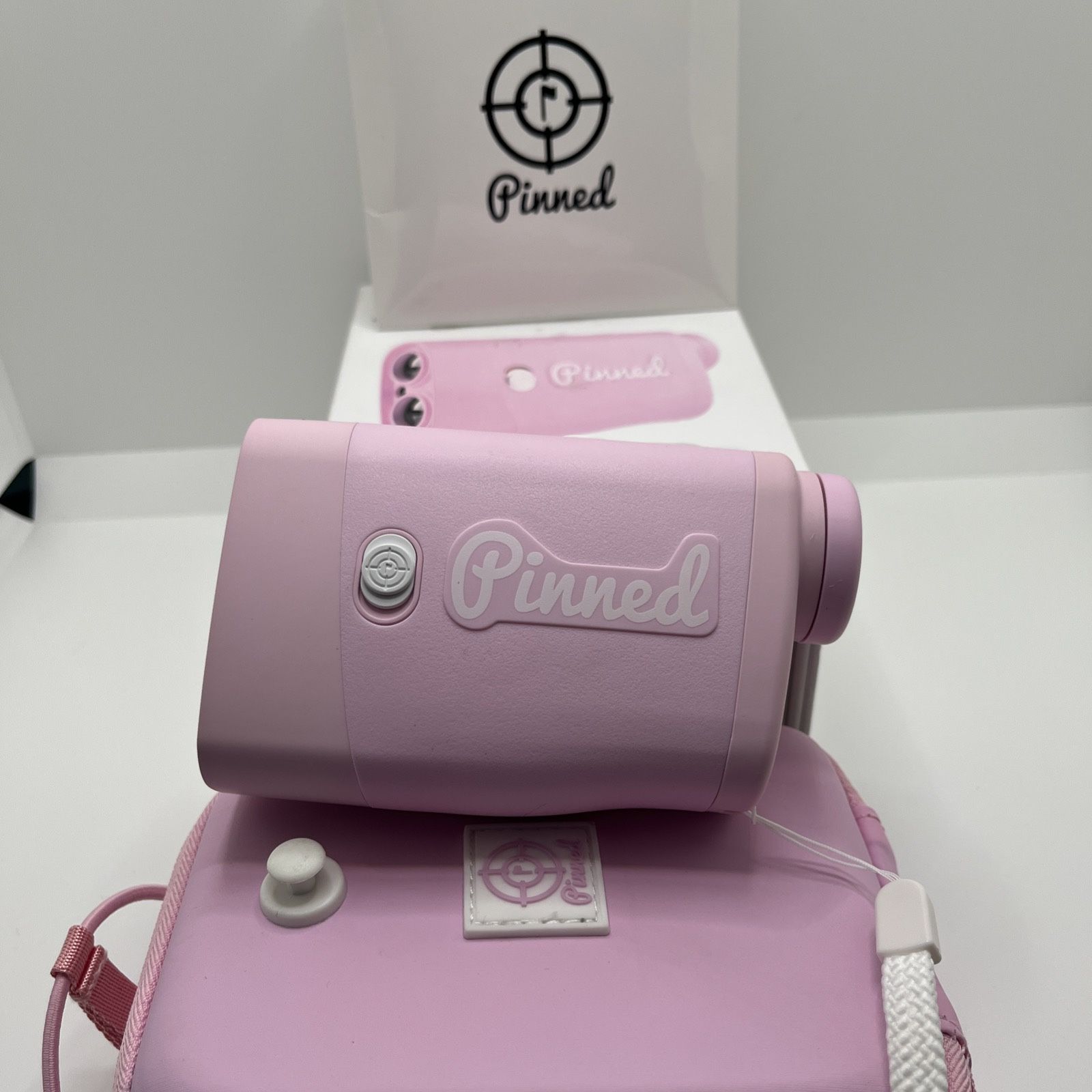 Pink Pinned Golf Rangefinder (open)