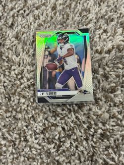 2024 Panini Prizm Zay Flowers #21  Silver Prizm - Baltimore Ravens 🔥SP
