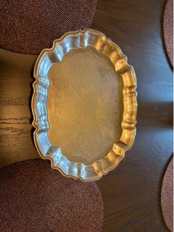 Sheridan Silverplate Scalloped Oval Tray