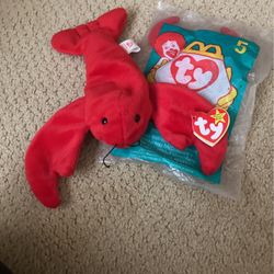 Pinchers Beanie Baby W/ Mini In Bag