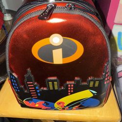 Loungefly Disney Pixar The Incredibles Family Metallic Mini Backpack