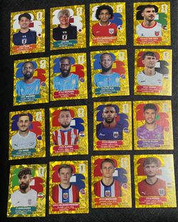 20x Panini FIFA Soccer World Cup 2026 Mix of Gold Crumple Stickers