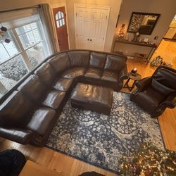 4 Piece Sectional Sofa With Chair And Ottoman