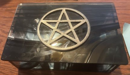 Glass Jewelry Box With Mirror Bottom