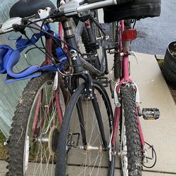 Three ten speed bikes