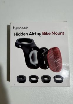 Typecase Hidden AirTag Bike Mount, Seatpost Reflector (Black)