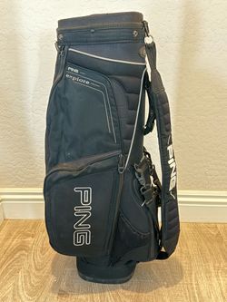 PING Explore Black Cart Golf Bag 4-Way Top Single Padded Strap