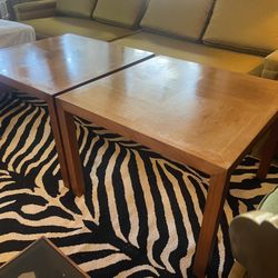 Lane Altavista Style 1196 MCM Parsons Walnut 28” Sqaure End Tables