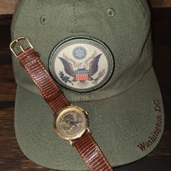 Rare NATIONAL ARCHIVES Classic Coin Watch, Eagle Shield, USA Motto, E Pluribus Unum