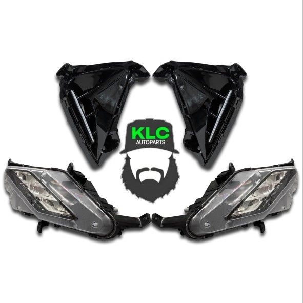 For 2022 2023 2024 Kia Forte Fog Light LED & Fog Cover Bezels Assembly Left Right Driver Passenger Side Pair Set 4Pcs