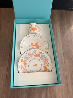 Tiffany’s Tiny Land Animals Dish Set - New in box