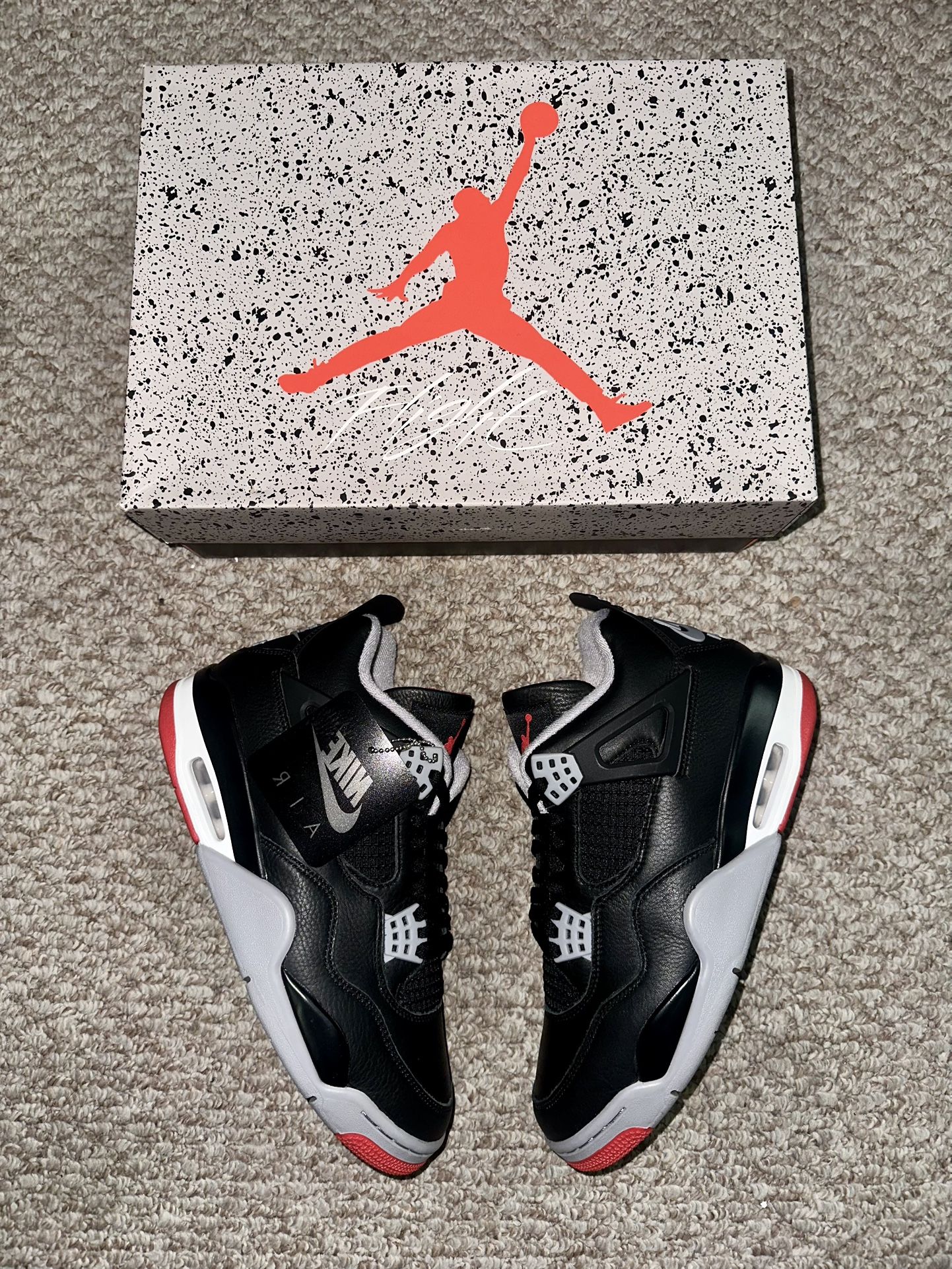 Nike Jordan 4 Og Reimagined “Bred ” Size 9❤️🔥 (Worn 1x)💯