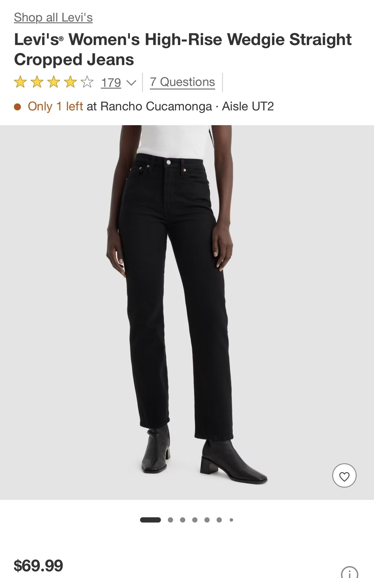 Women’s Levi’s Black Jeans 