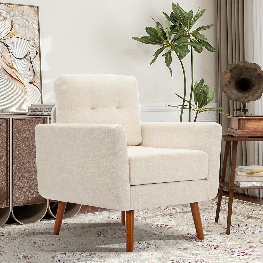 Accent Chairs for Living Room, Mid Century Modern Accent Arm