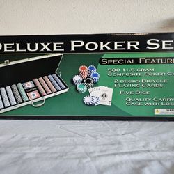 NEW DELUXE POKER SET
500 11.5 GRAM COMPOSITE POKER CHIPS