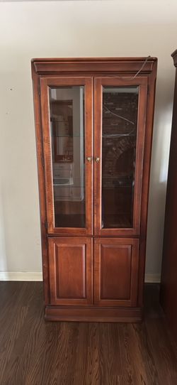 Wooden display cabinet (2 available)