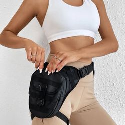 Release Buckle Decor Waist Bag