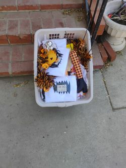 Basket Of Halloween Deco