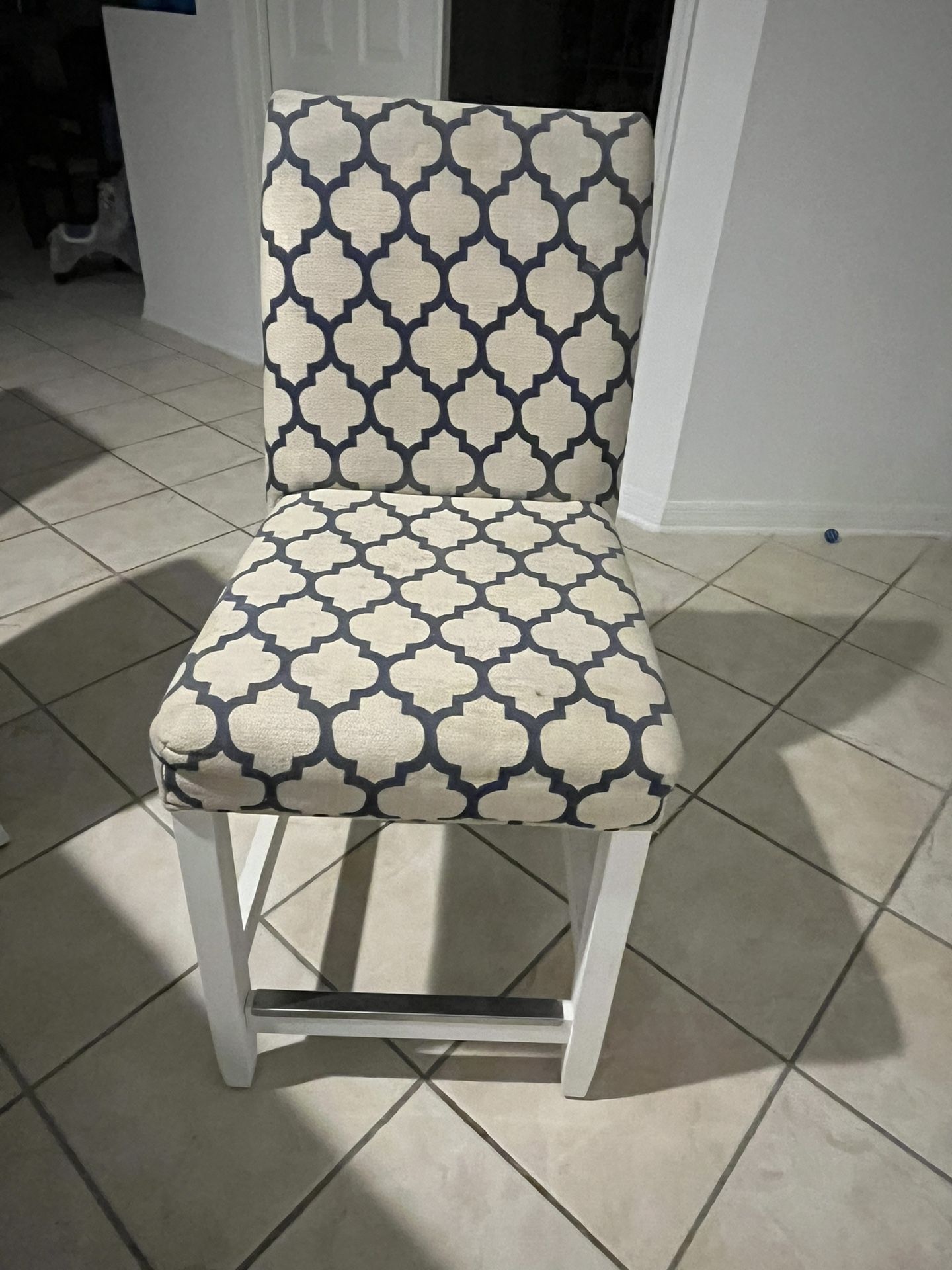 3 Cream Color Bar Stools