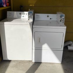 Whirlpool Commercial Heavy Duty Washer And Gas Dryer.
