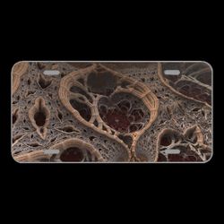 License Plate Novelty Car Front Fractal 3D Render Organic Design