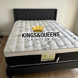 New Queen Bed Frame With Mattress 