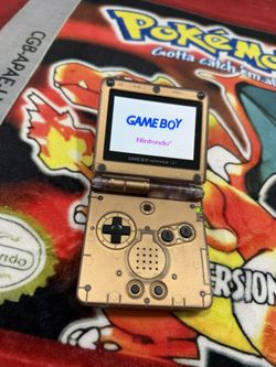 Custom Atomic Purple Shell/ Gold Interior GBA sp 101