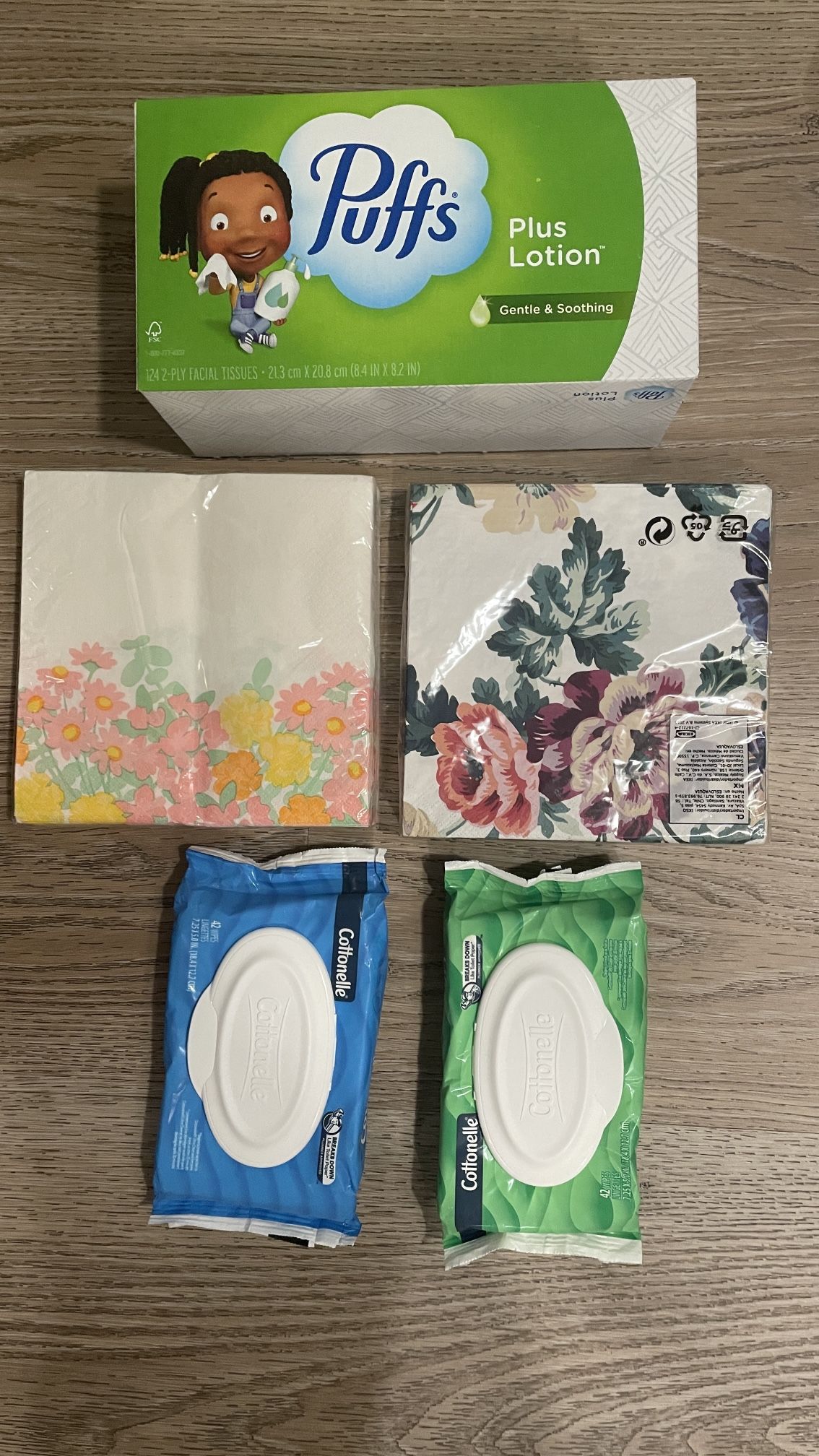 Tissue napkin cottonelle toilet wipes bundle $10